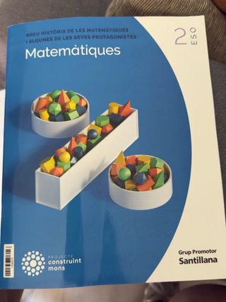 Libro matemàtiques 2ESO y cartilla