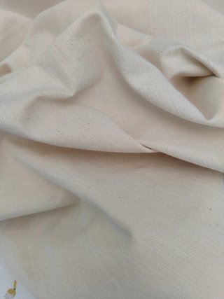 Retal tela algodón orgánico puro crudo natural