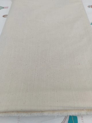 Retal tela algodón orgánico puro crudo natural
