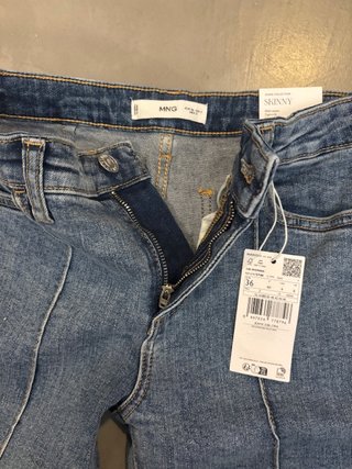 Jeans Capri Skinny Mujer Azul Claro Mango