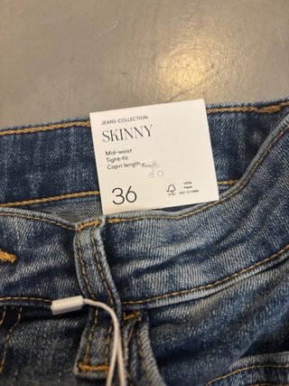 Jeans Capri Skinny Mujer Azul Claro Mango