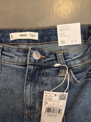 Jeans Capri Skinny Mujer Azul Claro Mango