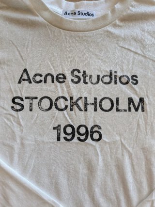 Acne Studios Camiseta Blanca Manga Larga Talla M
