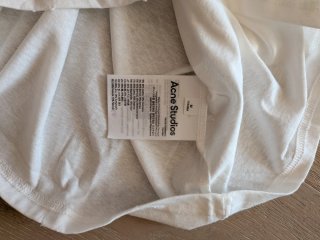 Acne Studios Camiseta Blanca Manga Larga Talla M