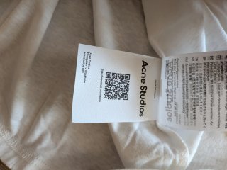 Acne Studios Camiseta Blanca Manga Larga Talla M