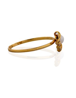 Anillo perla y dos circonitas oro 18k - ref.15634