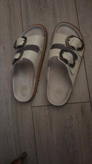 Sandalias Genuins Bio en piel  Blancas Muje