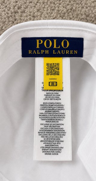 Cappellino Polo Ralph Lauren Bianco.