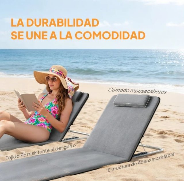 Conjunto 2 Esterillas Playa Respaldo