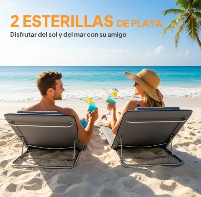 Conjunto 2 Esterillas Playa Respaldo
