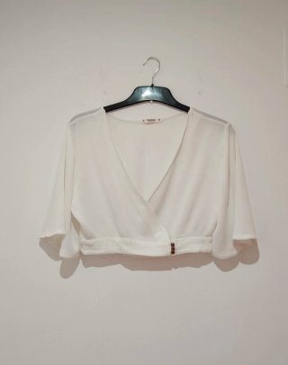 Blusa Pull&Bear blanca talla S