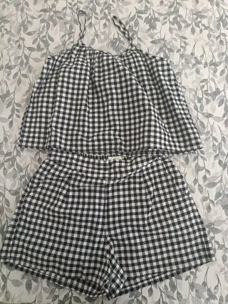 Conjunto Vichy talla camiseta 11/12 pantalón 13/14