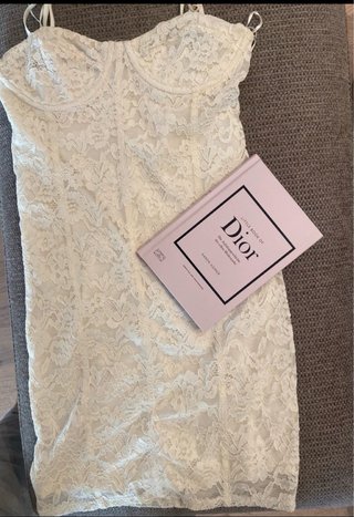 Vestido Zara encaje blanco Talla S