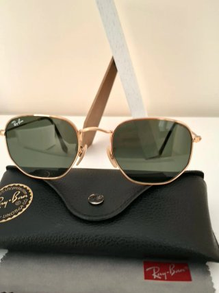Ray-Ban Hexagonal Oro/Verde