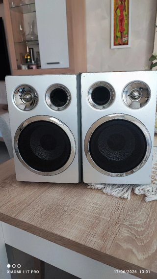 Pareja Altavoces Sanyo Plata y Negro