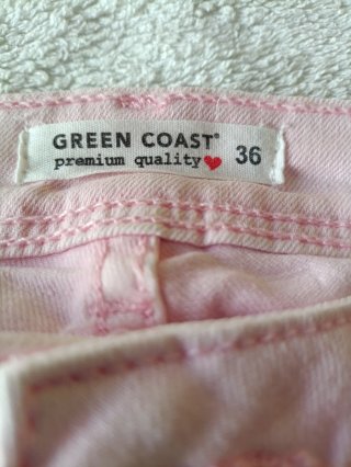 Vaqueros elásticos GREEN COAST rosas T 36