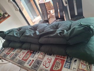 Cuscino per dondolo verde