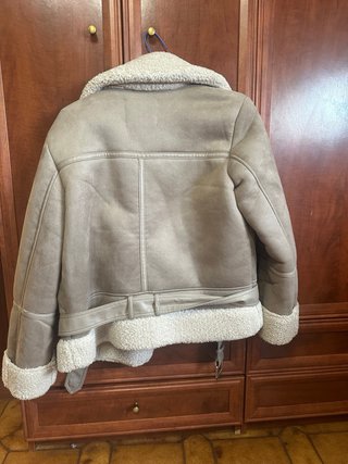 Cappotto effetto pelle con fodera da donna Taglia S