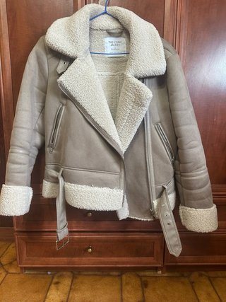 Cappotto effetto pelle con fodera da donna Taglia S