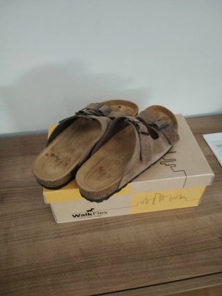 Sandalias WalkFlex Hombre Beige/Marrón