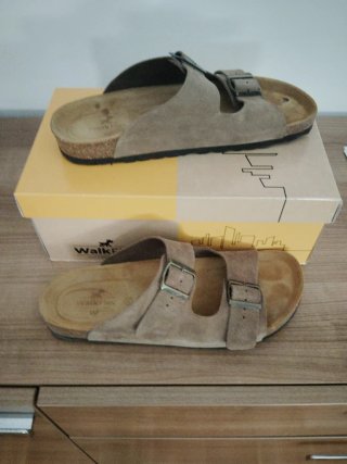 Sandalias WalkFlex Hombre Beige/Marrón
