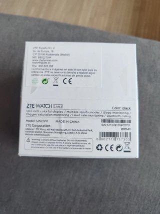 Smartwatch ZTE Live 3 Negro