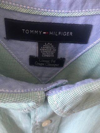 Tommy Hilfiger Camisa Manga Corta L Verde Cuadros