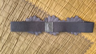 Cinturón elástico mujer plateado y gris
