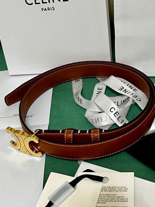 Cintura Céline in pelle marrone