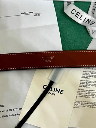 Cintura Céline in pelle marrone