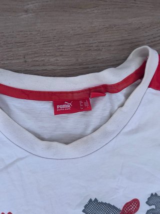 Camiseta Puma Blanca y Roja