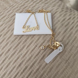 Collar 'Love' Baño Oro Plata