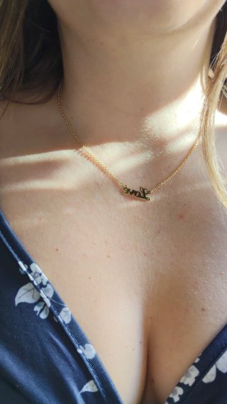 Collar 'Love' Baño Oro Plata