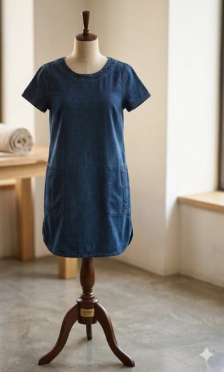 Vestido vaquero Mango azul