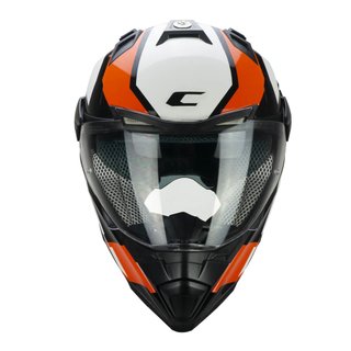 CASCO MOTO CGM TRAIL 666 WHITE ORANGE M-XL