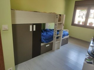 Cama tren infantil con armario