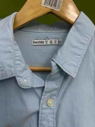 Camisa Bershka azul hombre Talla S