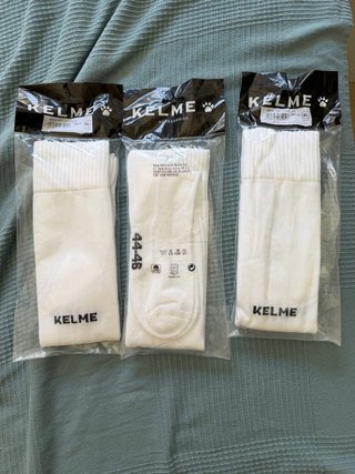 Calcetines fútbol Kelme blancos talla XL