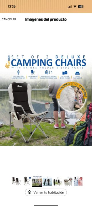 Sillas de camping altas plegables Sunmer