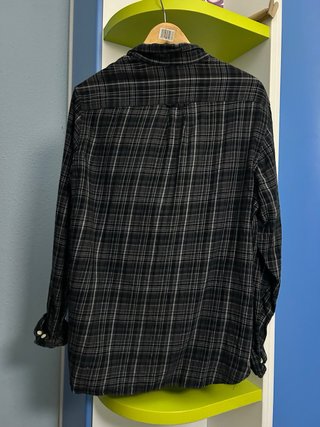 Camisa H&M Cuadros Gris Talla M