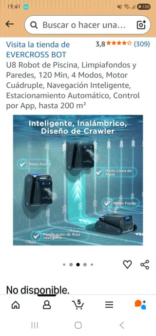 Robot Limpiafondos EVERCROSS BOT U8