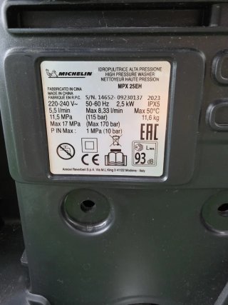 Hidrolimpiadora Michelin MPX25EHDS