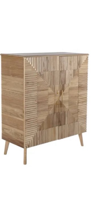 Aparador Paulownia Mdf 100X44X118 Marron Claro