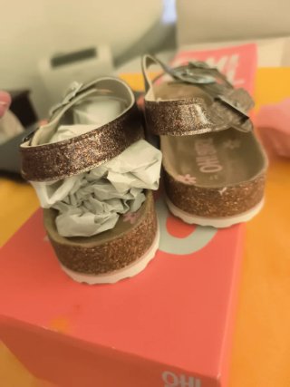 Sandalias doradas y rosas talla 37