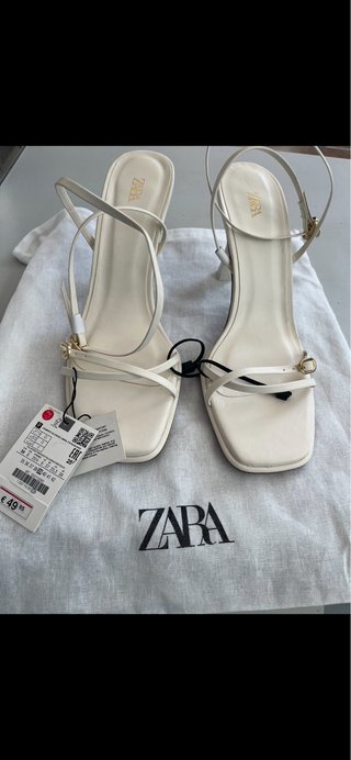 Sandalias Zara Talla 39 Blancas