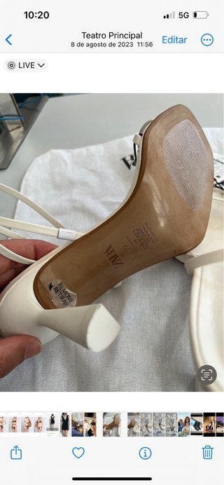 Sandalias Zara Talla 39 Blancas