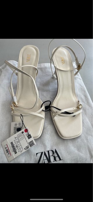 Sandalias Zara Talla 39 Blancas