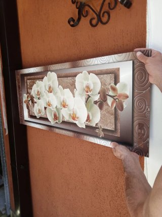 Stampa floreale 40x100 cm su legno