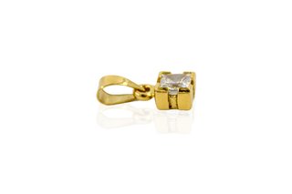 Colgante punto de luz cuadrado oro 18k - ref.14806
