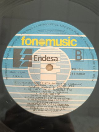 Vinilo Agrupación Coral Endesa